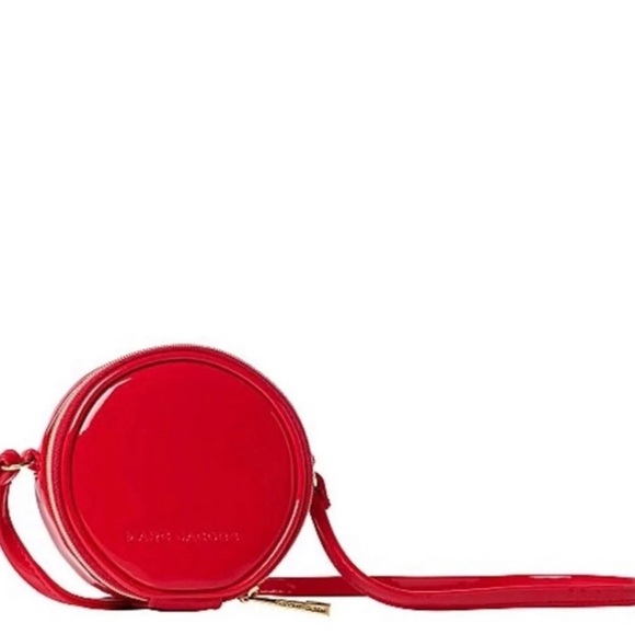 Marc Jacobs beauty Mini red purse Cosmetic Bag crossbody dew drop mascara bronze - Picture 3 of 12